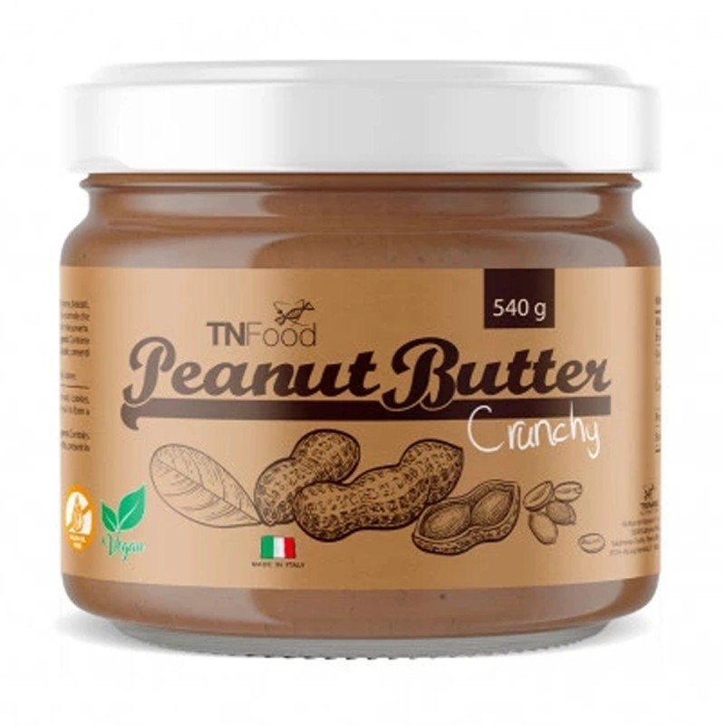 Burro d'Arachidi Crunchy TN Food | Croccante, Naturale, Senza Zuccheri.