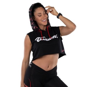 Felpa Smanicata con Cappuccio Tsunami Donna