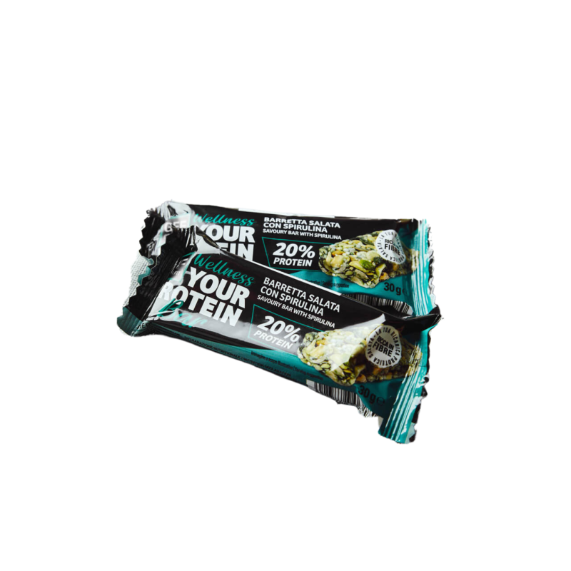 Barretta proteica con alga spirulina | Energia e proteine naturali Barretta proteica con alga spirulina | Energia e proteine naturali