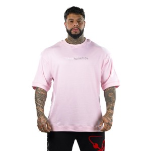 T-Shirt Oversize TN Rosa Uomo – Ideale per Workout e Outfit Street.