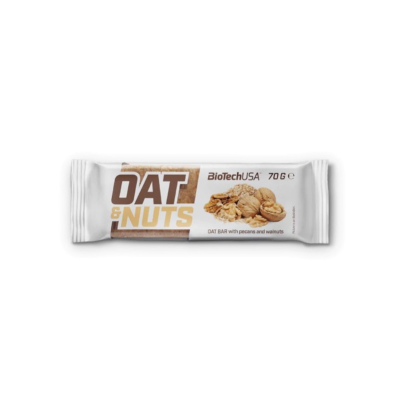 Oat & Nuts con Noci Pecan e Noci – Snack Proteico Biotech USA. Oat & Nuts con Noci Pecan e Noci – Snack Proteico Biotech USA.
