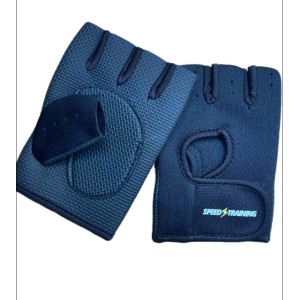 Guanti Neri Speed Training a Dita Mozze – Per Sollevamento Pesi e Fitness.