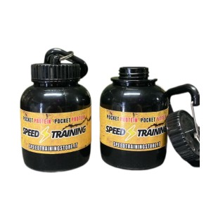 Porta Pillole Nero Speed Training – Con Tappo a Vite e Gancio Pratico.